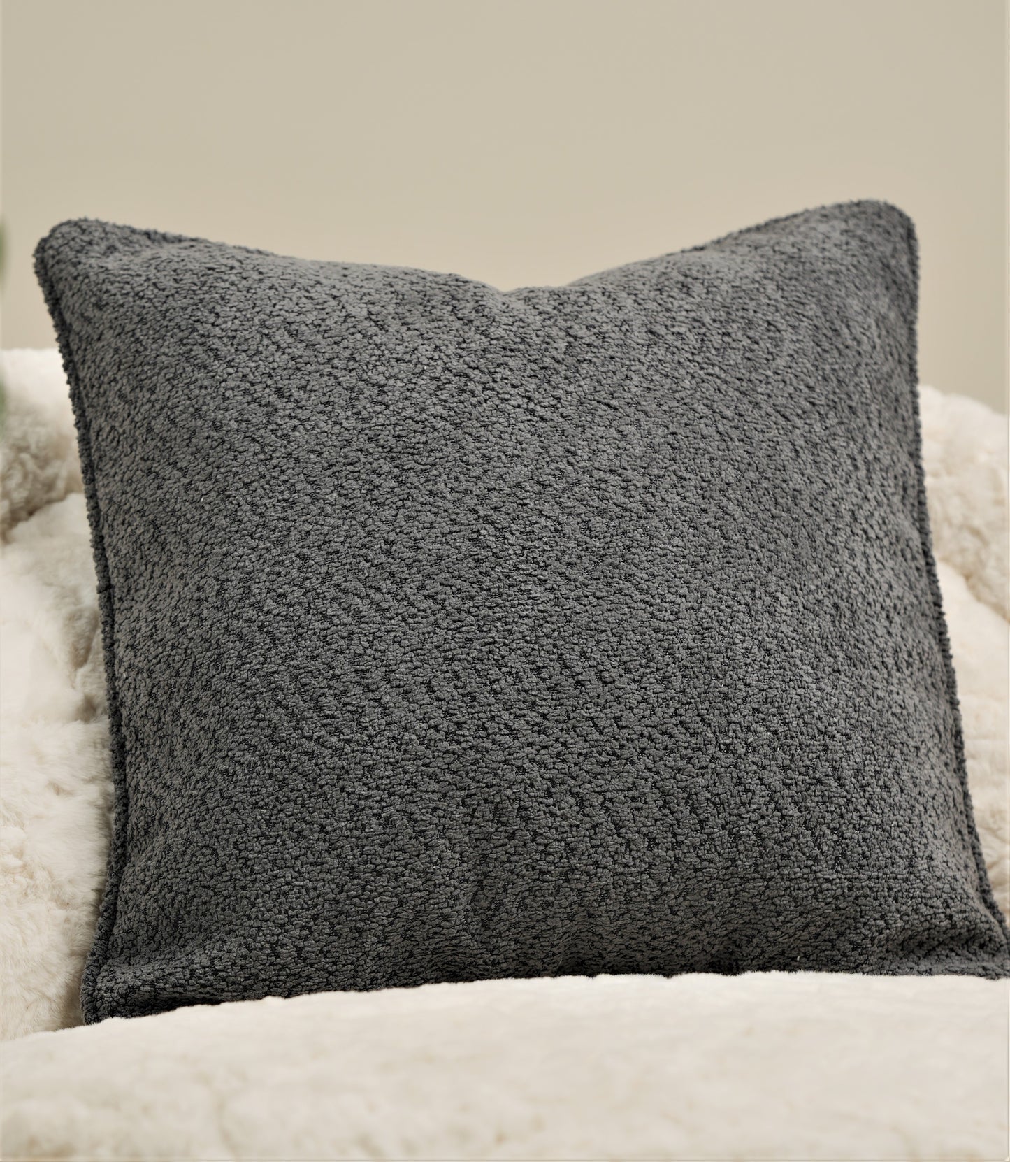 Teddy grey cushion