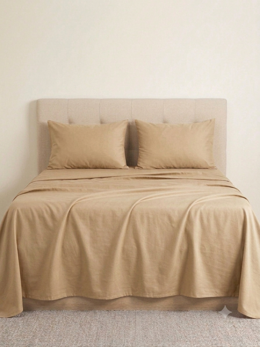 Bedsheet King Size Mushroom Beige 400 TC
