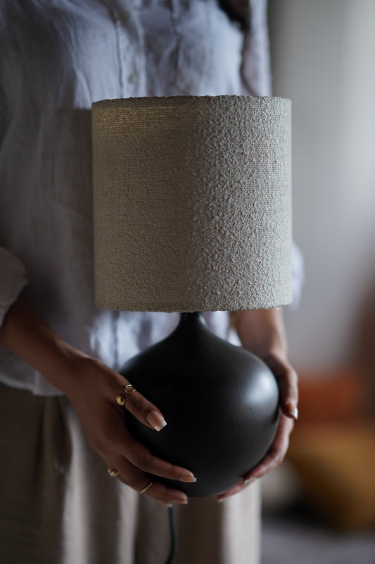 Manza table lamp textured shade