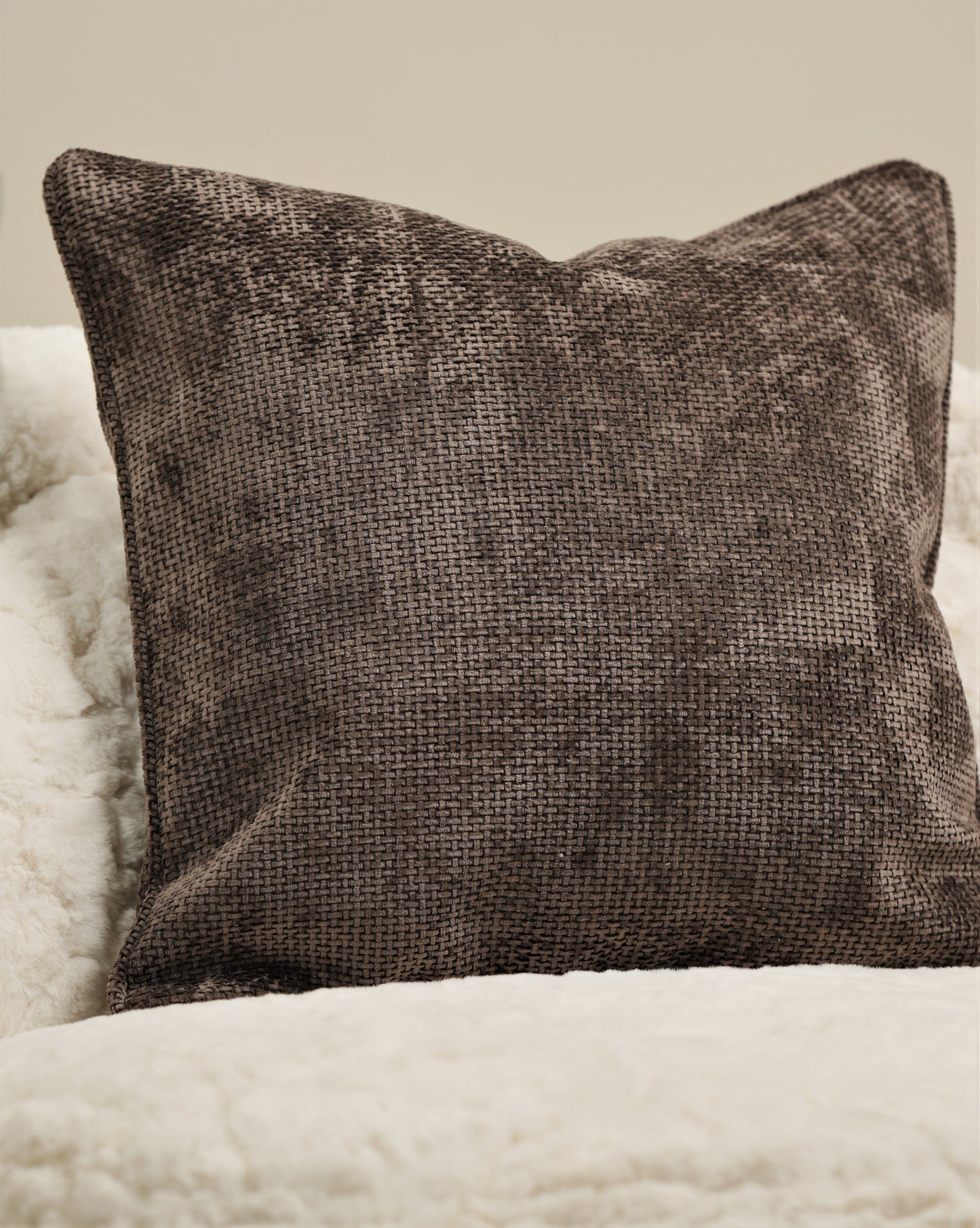 Pixel charcoal  black cushion