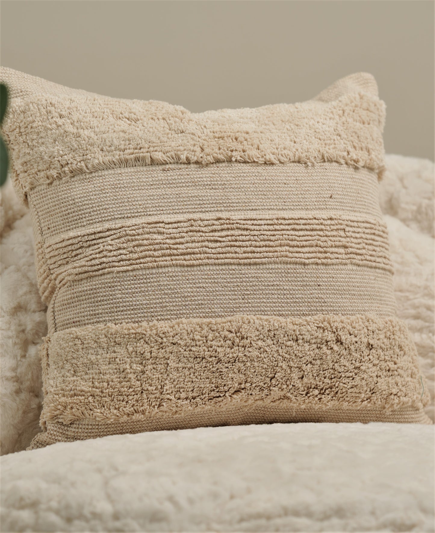 Beige Cushion Furry strips