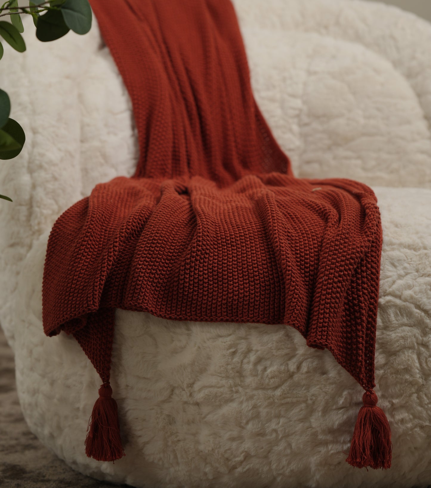 Sofa throw Cinnamon - woven